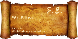 Pék Edina névjegykártya
