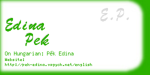 edina pek business card